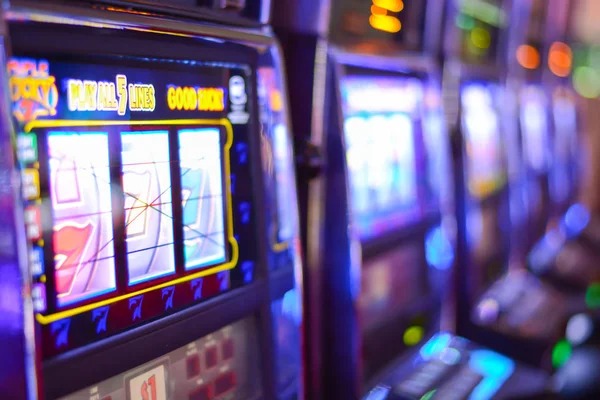 Live casino studio with multiple dealer tables